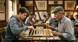Alt gegen Jung bei Kaffee und Bier