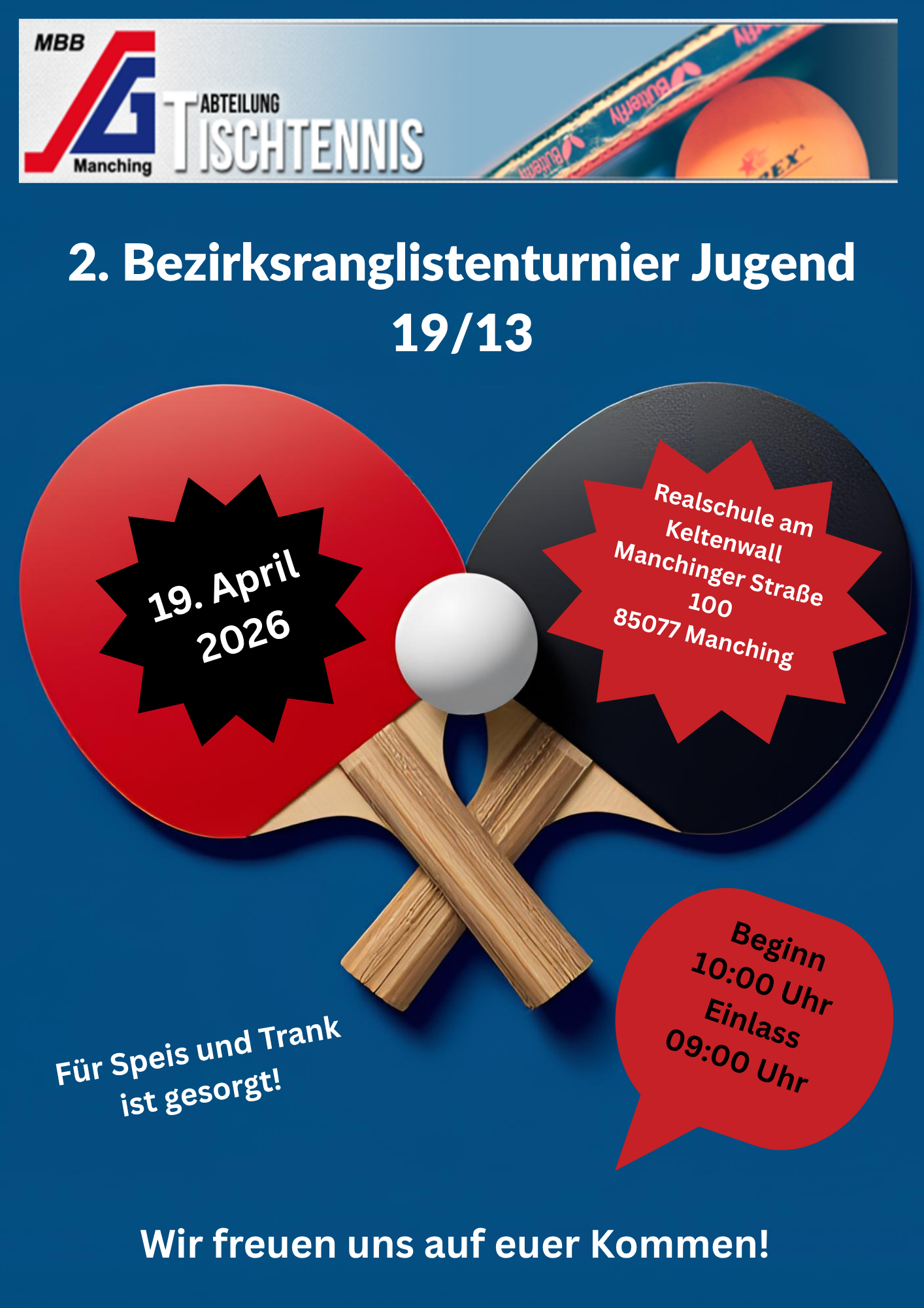 2. Bezirksranglistenturnier Oberbayern Nord Jugend (Altersklassen 19/13)